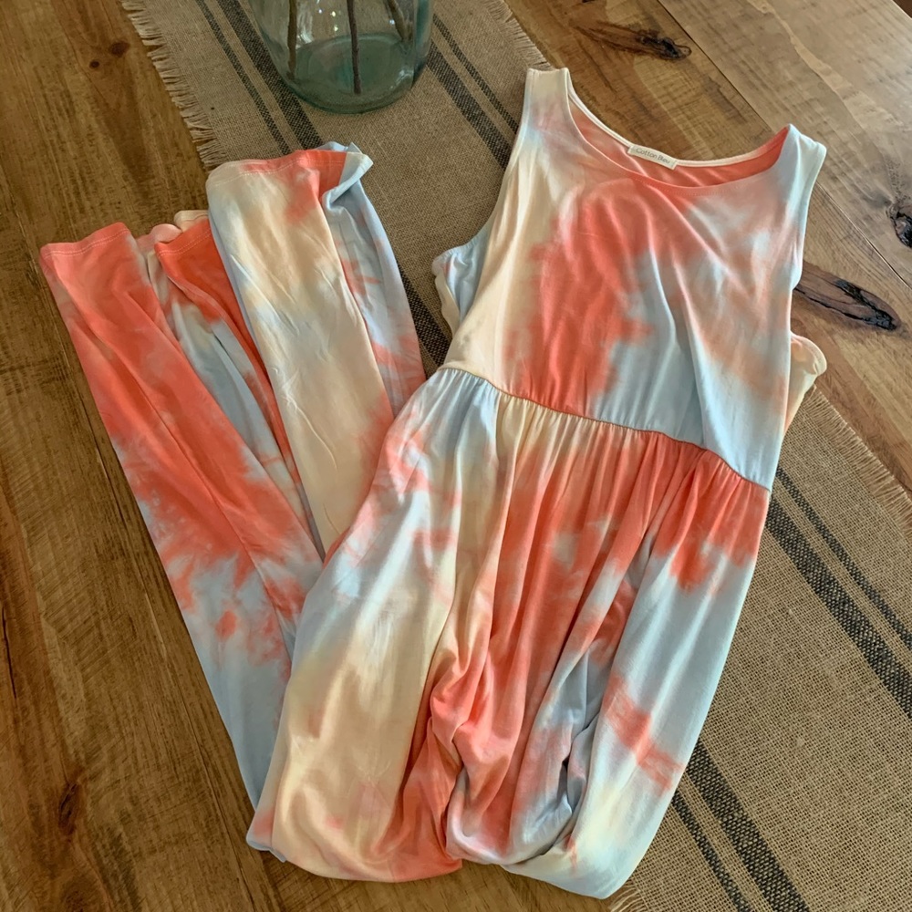 Tie dye maxi dress